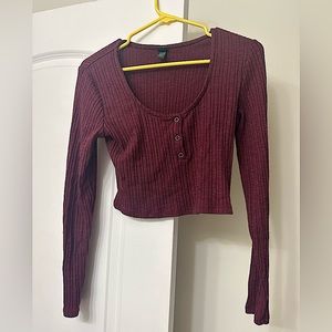 Maroon long sleeve tee